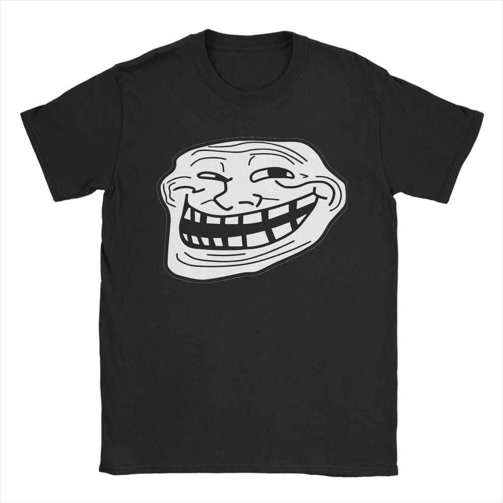RAGE COMIC Trollface Мем для Унисекс Унисекс Футболки Матерь Божья Футболки с коротким рукавом с круглым вырезом Футболки 100% Хлопок Летние Топы