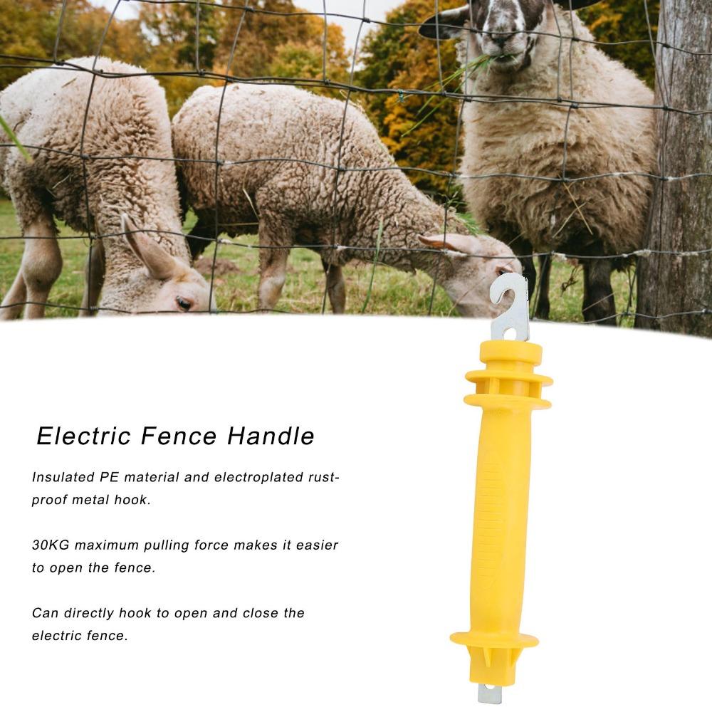 PE Electric Fence Gate Handle Yellow Insulated Fence Grip Electric Fence Gate