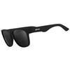 Goodr Onyx Polarized Unisex Black Solid Black UV400 Sunglasses, Frame, Non-Reflective Lenses, Protection, Non-Slip, Anti-Slip, Black., Black/White