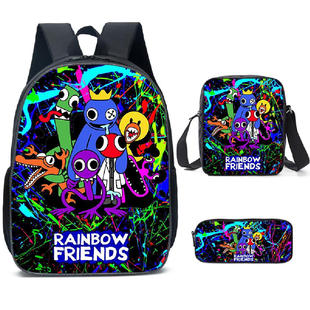 Детский дорожный рюкзак Rainbow Friends из прочного материала в модном уличном стиле для подростков