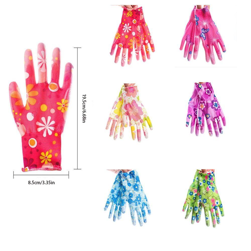 Рабочие перчатки из ПУ Перчатки для защиты труда из нейлона Садовые перчатки с покрытием на ладони Рабочие