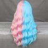 MISS WIG Длинный волнистый розовый синий синтетический парик женский парик из термостойкого волокна натуральный полуцветный парик Лолиты для косплея