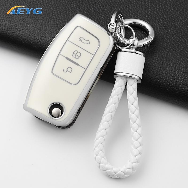 Чехол-брелок для ключа автомобиля для Ford Focus 2 MK2 Fiesta Mondeo Galaxy Ecosport Kuga Escape Falcon B-Max C-Max Аксессуары
