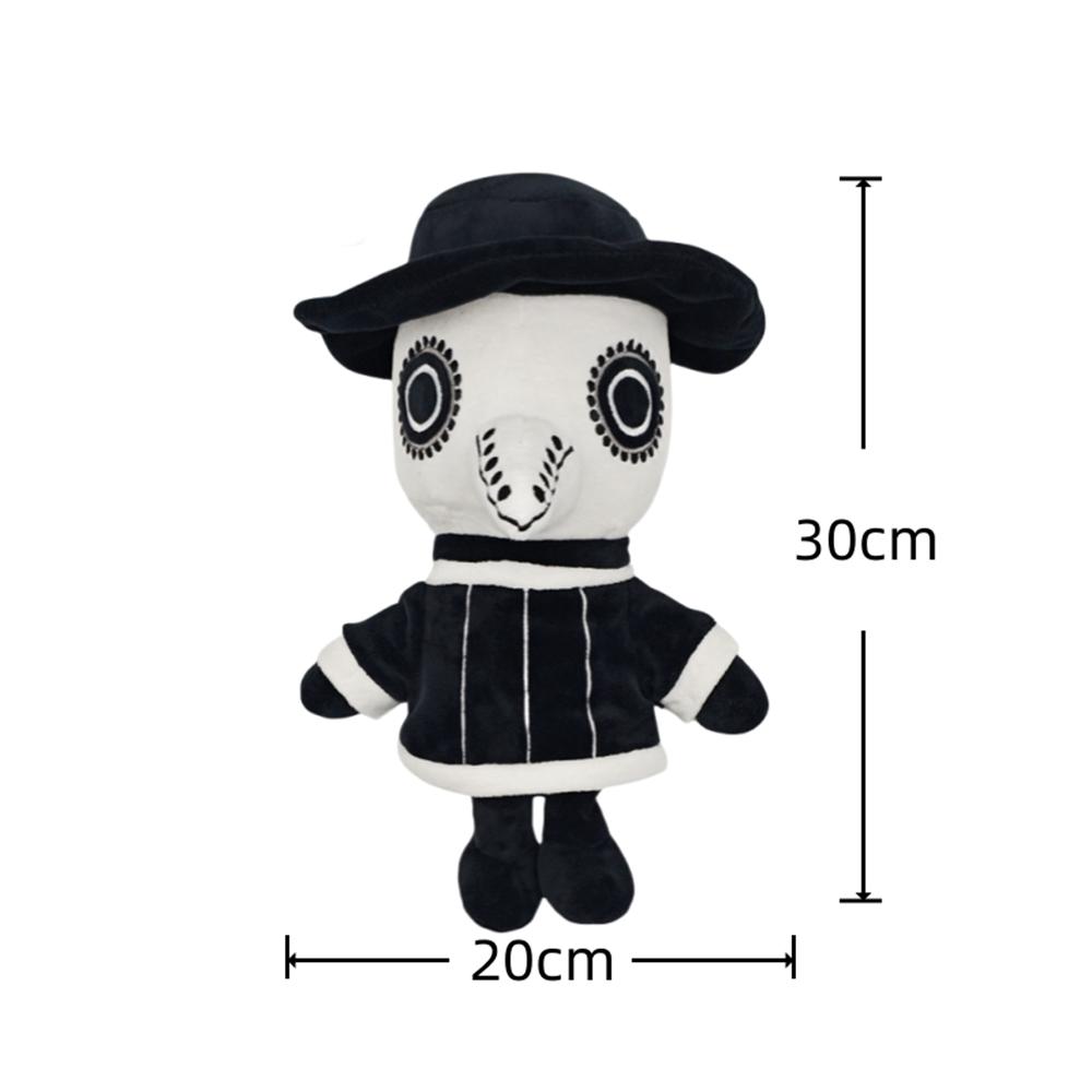 TreasuringU Black Plague Doctor Plush Toy Happy Halloween Plague Crow Stuffed Dolls Halloween Birds Toy Gift Idea ideal for Kids