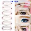 24 Styles Eyebrow Stencil Kit Makeup Tools Beauty Eyebrow Template Stencil for Women Accessories