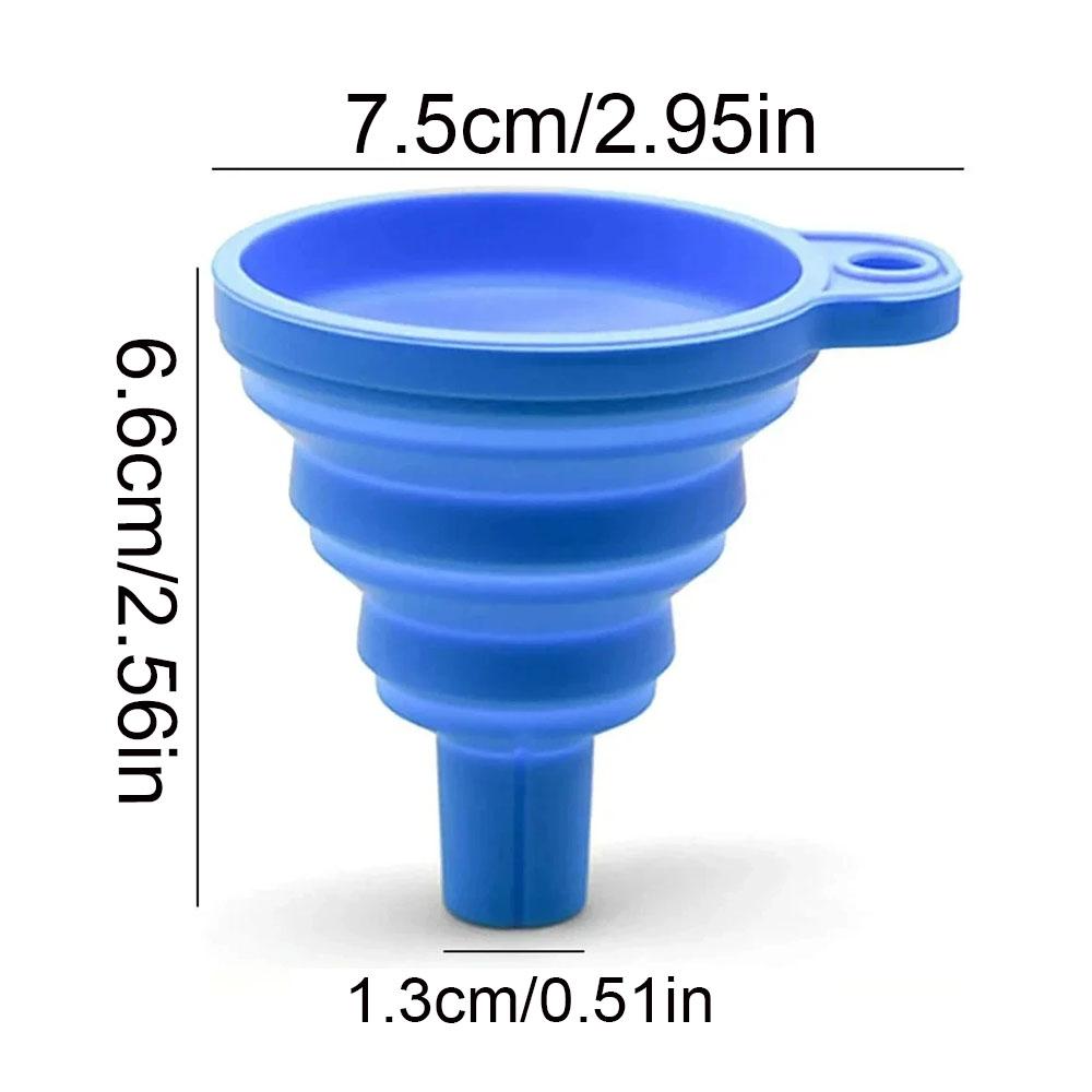 Silicone Engine Oil Funnel, Collapsible Portable Car Funnel for Gasoline & Washer Fluid Change, Universal Auto Accessory