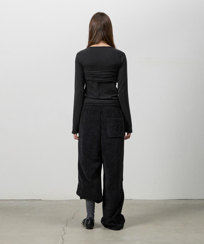 THREE TO EIGHTY Dual-Surface Corduroy Pants Black