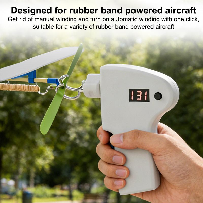 Electric Rubber Band Winder High Efficiency Compact Device for Student Science Experiment Aircraft Model Making