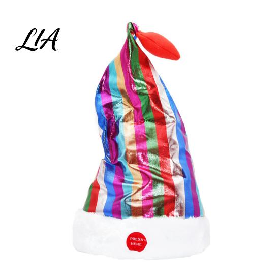 Fun Christmas Party Favors Singing And Dancing Electric Hat, Funny Plush Holiday Cap, Automatic Hat Swinging Thanksgiving for Adults Kids, Festive