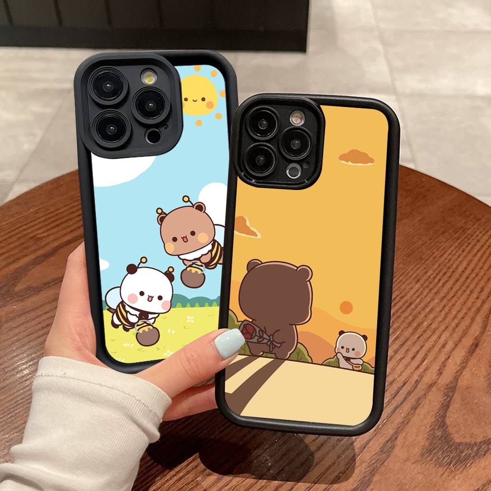 Милый чехол для телефона BuBu D-DuDu для iPhone 11 12 13 14 15 16 17 Pro Max Ударопрочный мягкий ТПУ задняя крышка