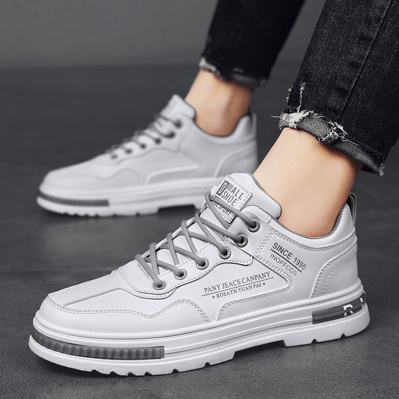 Весна 2025 новая кожаная обувь Мартин на толстой подошве с увеличением высоты, модная, универсальная, молодежная, для повседневной носки, спортивная и для отдыха, мужская обувь