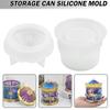 Resin Carousel Box Molds with Lids Jar Silicone Mold Storage Container Box Mold