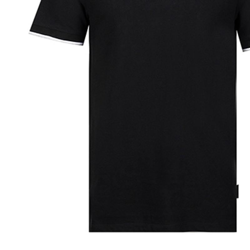 Armani Exchange Однотонная Поло-рубашка с Логотипом Повседневная Свободного Кроя С коротким Рукавом Мужские Топы Черный 8NZF75-Z8M5Z-1200
