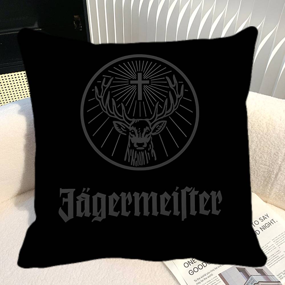 Alcohol Jjagermeister Pillow Case Square Pillow Bedroom Sofa Leisure Comfort Cushion Car Home Decoration
