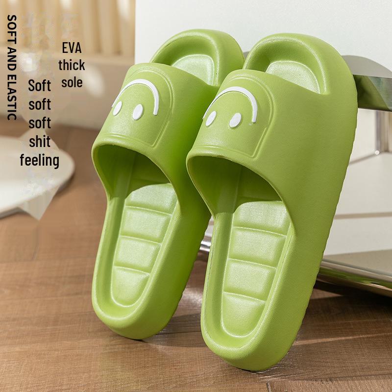 Летние тапочки Smiley Face Eva — мужские и женские нескользящие, дезодорирующие, с толстой подошвой домашние сандалии