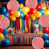 12 шт. Шары в красно-белую полоску и клетку, 18 дюймов, алюминиевая пленка, шары в стиле цирка, украшения для карнавальной вечеринки, товары для дня рождения