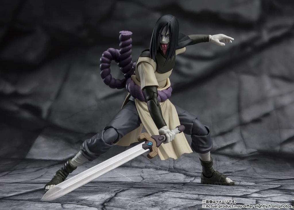 SHFiguarts НАРУТО Орочимару - Искатель истины в поисках вечности - Подвижная фигурка, окрашенная в цвет АБС и ПВХ, примерно 150 мм.