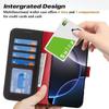 For iPhone 16 Pro Stand Case Litchi Texture Genuine Cow Leather Wallet Phone Cover RFID Blocking