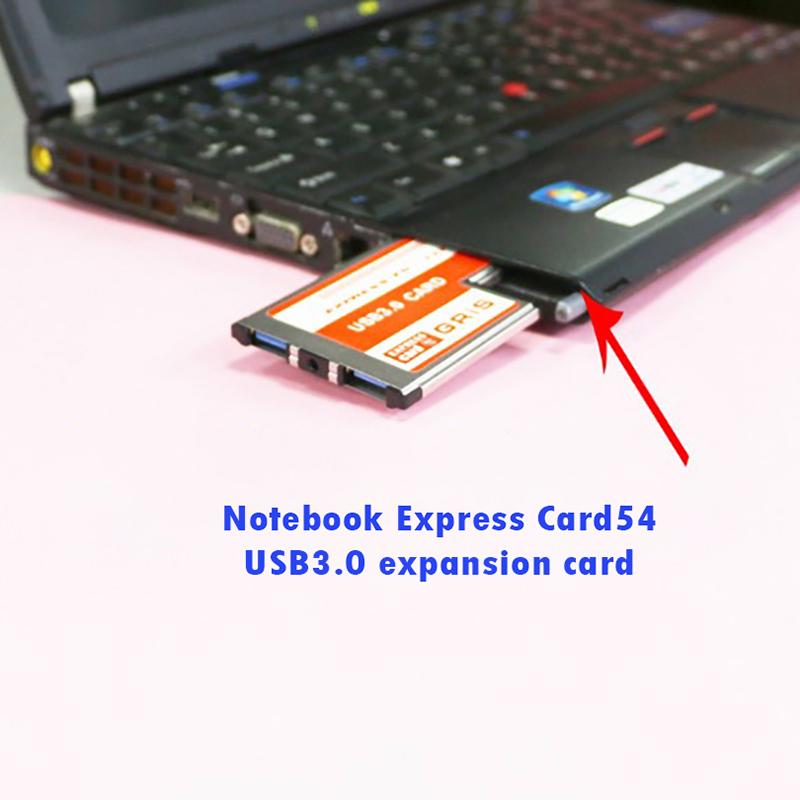 1 шт. 5 Гбит/с адаптер PCI Express Card Usb 3.0 двухпортовый концентратор PCI 54 мм слот Expresscard PCMCIA конвертер для ноутбука