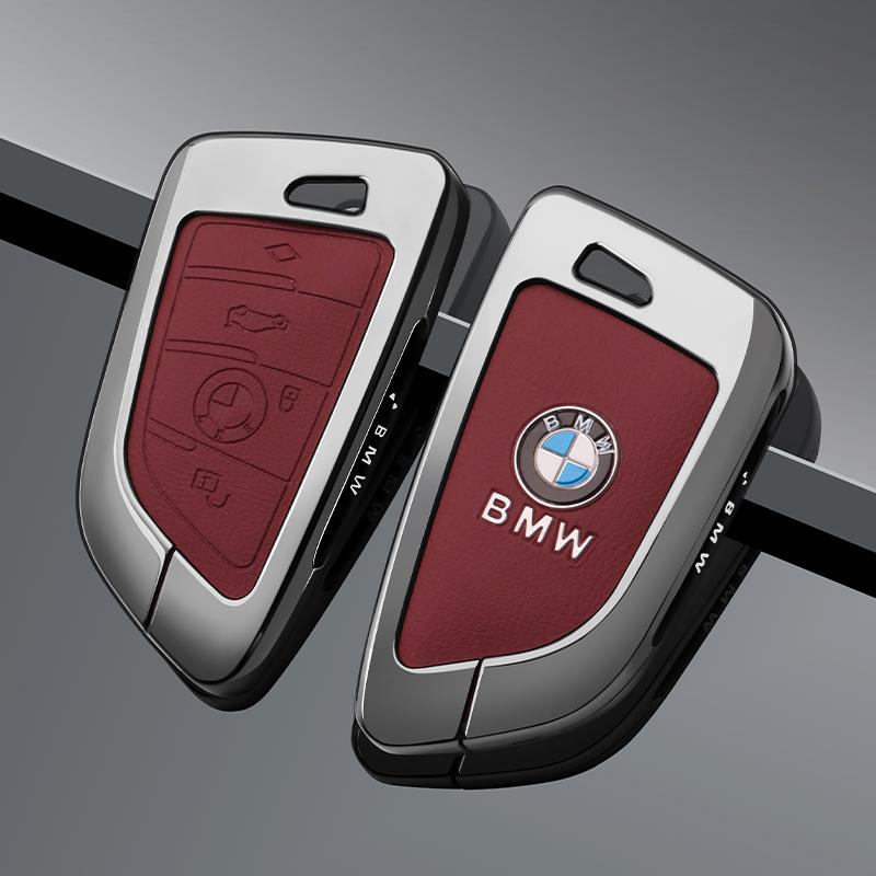 AAAXE1 Leather Car Key Case Cover Shell Keychain For BMW 1 3 5 7 Series X1 X3 X4 X5 F10 F15 F16 F20 F30 F18 F25 M3 M4 E34  Car stickers