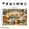 2D flat surface 1-piece jungle exploration birthday backdrop suitable for home use photo studio and garden decoration