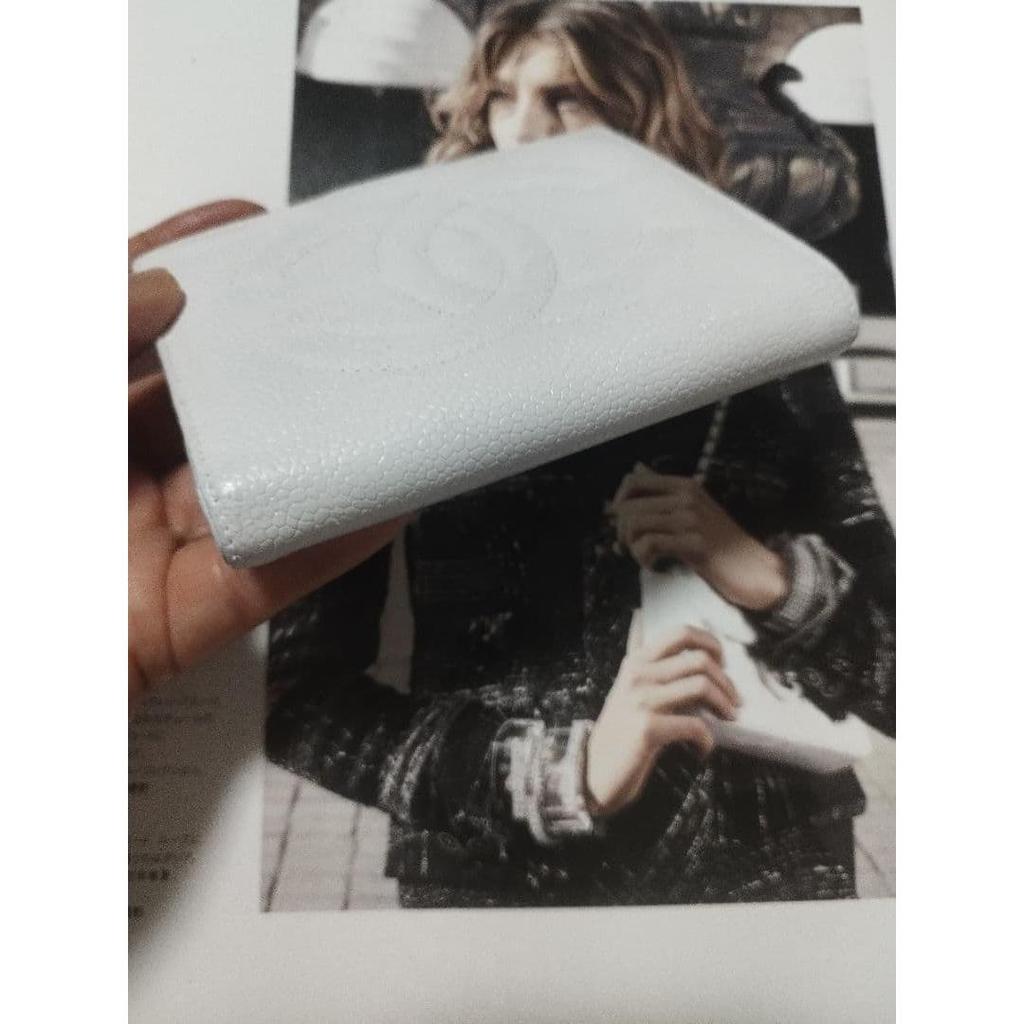 Used Chanel, clasp, caviar skin, compact wallet