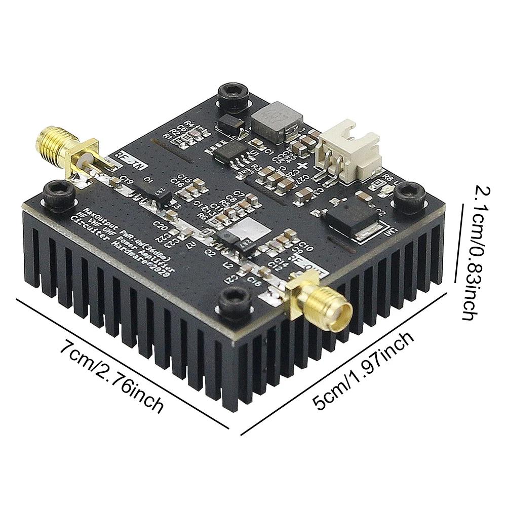 0.5-800MHz 15W 40dB VHF UHF RF Power Amplifier HF VHF UHF Transmitter Power Amplifier Module for Ham Radio Walkie Talkie