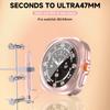 Замена на Ultra Case для Samsung Galaxy Watch 7 6 40 мм 44 мм Обновление до Galaxy Watch Ultra 47 мм Закаленное стекло для защиты экрана