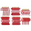 30PCS Christmas Candy Shape Ornaments Set,Red Pink Striped Hanging Baubles,Xmas Tree Decorations for Holiday Party Home Supplies