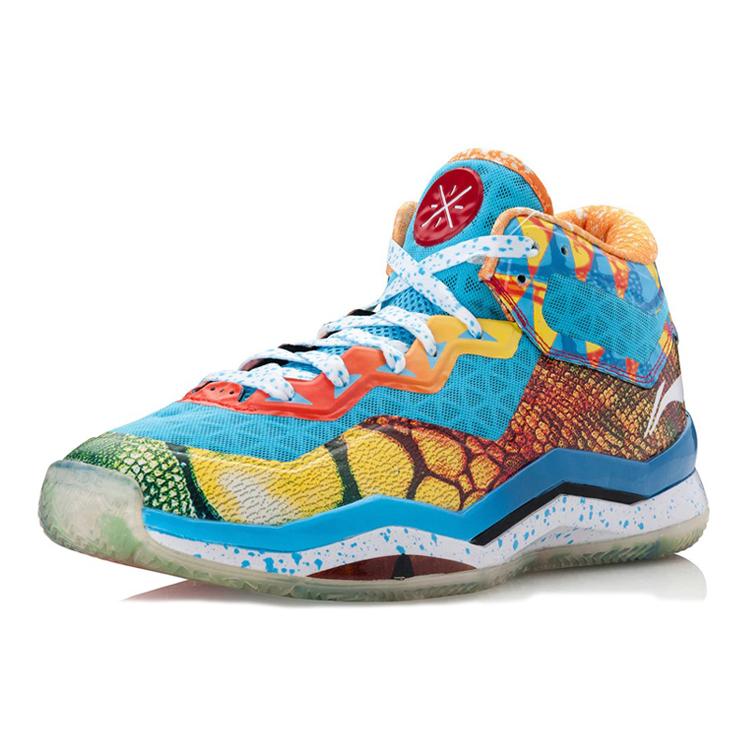 Баскетбольные кроссовки Li Ning WOW 3 Мужские Средние Желто-синие ABAK061-1