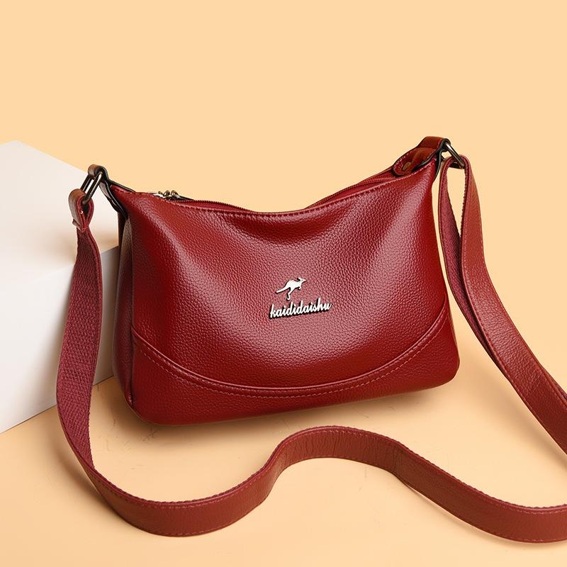 Женская сумка новая городская простая сумка-мессенджер мягкая кожа простая на плечо средняя и старая сумочка