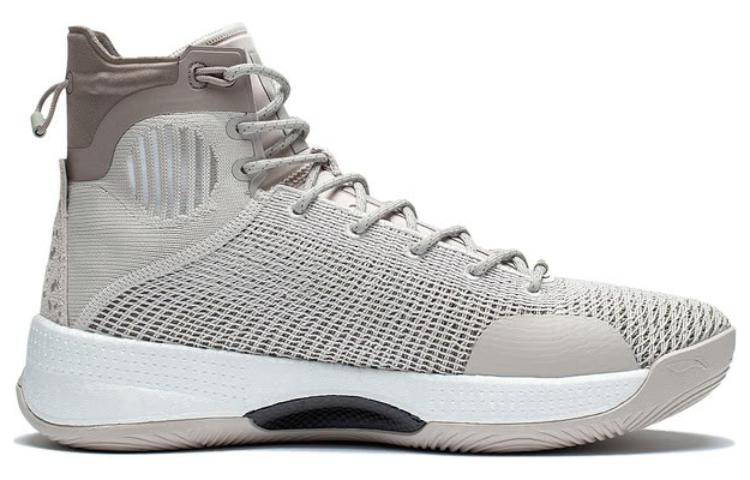 Li Ning YuShuai 13 Boom Sand Hawk Slip Resistant, Abrasion Resistant, Lightweight High top Basketball Shoes Men's Gray ABAP065-21