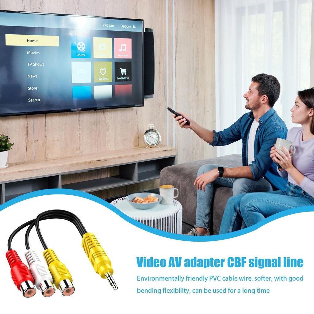 AV-адаптерные кабели для TCL, специальный 3,5-мм штекер, кабель RCA, 3,5 мм Aux Male на 3 RCA Female, мини-Aux, стерео аудио/видео