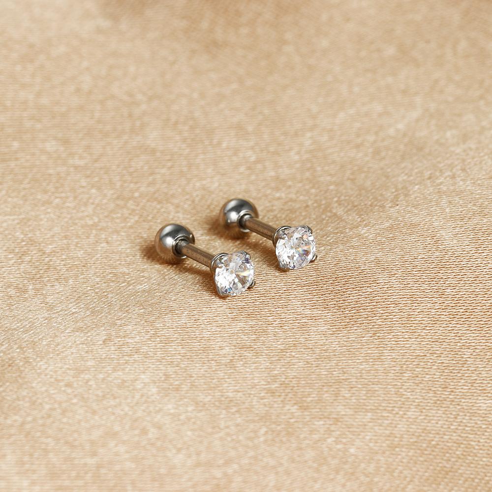 Новый дизайн Нержавеющая сталь циркон маленькие серьги-кольца для женщин Helix Tragus хрящ Conch Daith серьги-гвоздики для пирсинга ювелирные изделия