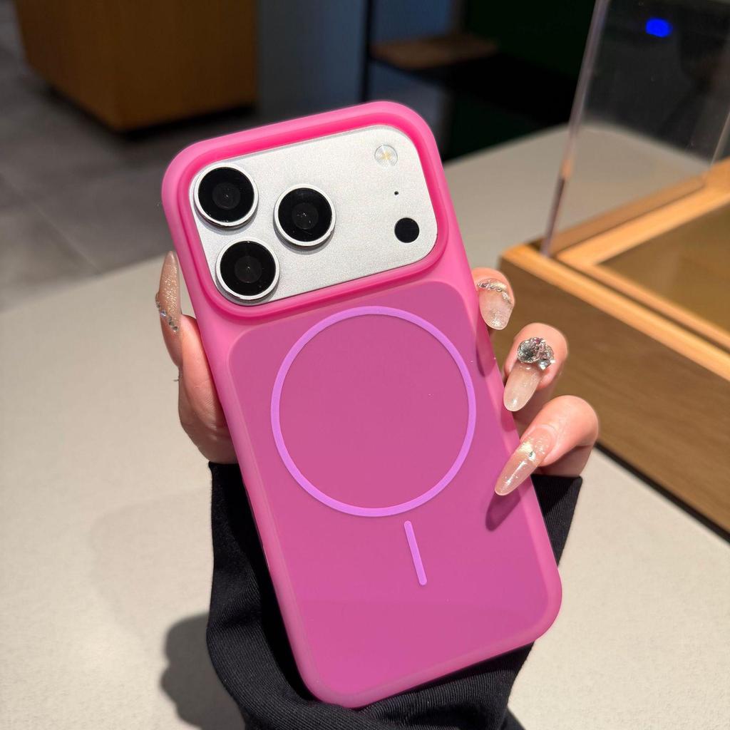 Чехол для iPhone 17 Pro Max: Двухцветный жидкий силикон, Магнитный, Ударопрочный для Apple 16/15