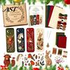 Educational Handmade Gifts for Friends DIY Felt Embroidery Bookmark Kit, Christmas Woodland Animal Pet Craft Custom Reading Markers Holiday