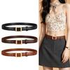 Womens Genuine Leather Belt Jeans Versatile Smooth Buckle Waist Strap