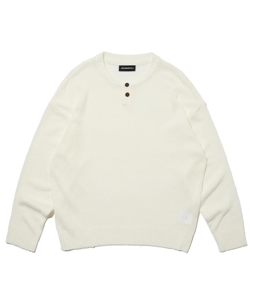 OTHERFITS City Boy Summer Henley Neck Knit (Ivory)