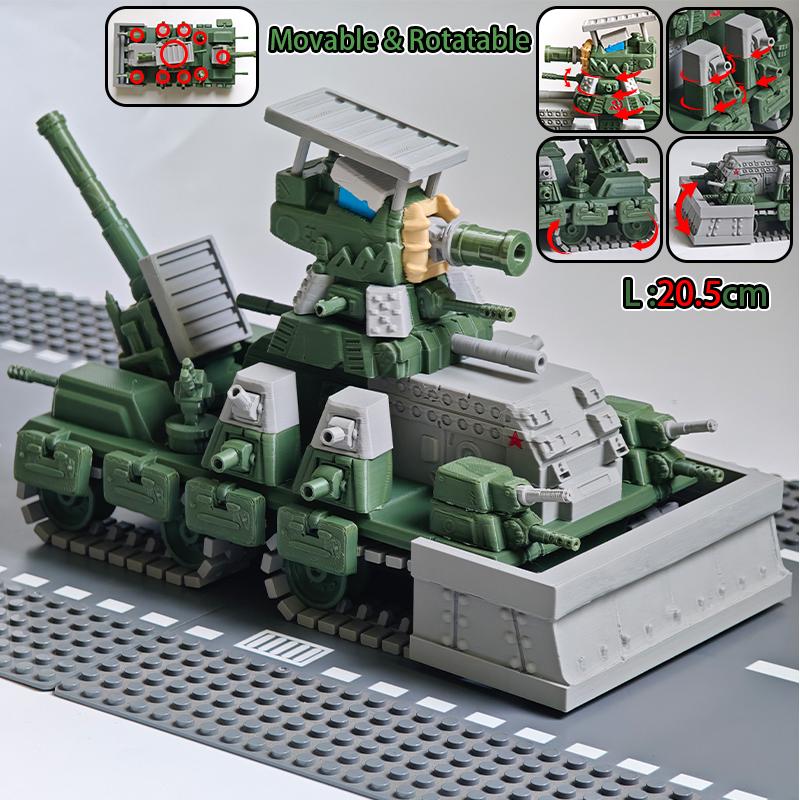 Военный Танк Полугусеничная Бронированная Машина 3D Печатная Фигурка Модель Креативная Игрушка для Дня Рождения Рождества Коллекционный Подарок