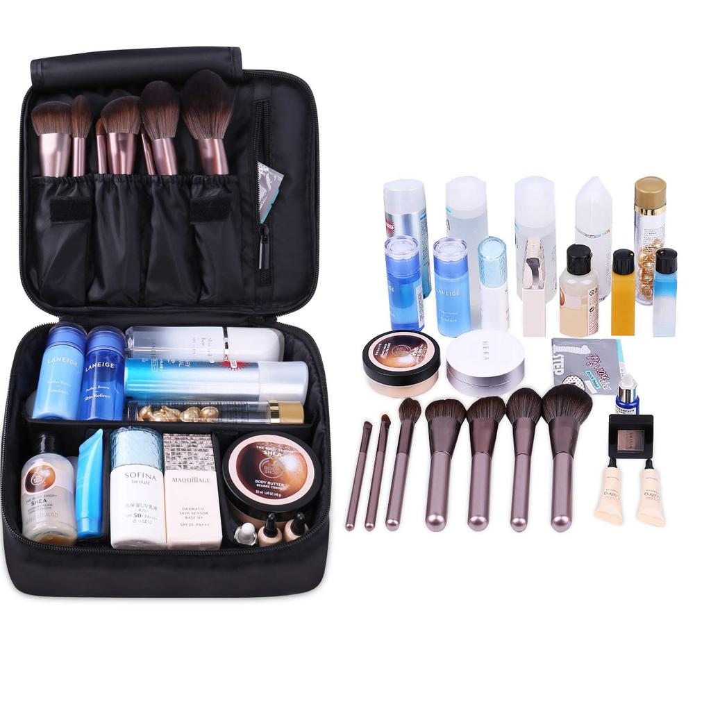 Custom logo Travel Makeup Bag Large Makeup Case Organizer Toiletry Brush Cosmetic Bag for Women Girls