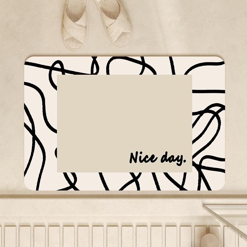 Bathroom Mats Kitchen Mats Doormats  Front Door Mats Dirt Repellent Non-Slip Floor Mat Shower Rugs Machine Washable