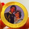 British Princess Diana Gold Plated and Painted Commemorative Medallion Craft Gold Coin Coin Play Commemorative Coin, Includes gift box