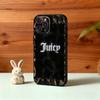 Розовый чехол J-Juicys C-Coutures для iPhone 17 16 15 14 13 12 11 Pro Max Plus, 5G Мягкий черный чехол