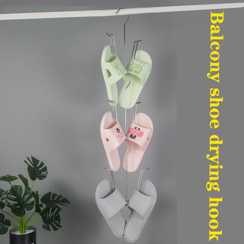 Полка для обуви из цельной нержавеющей стали, утолщенная, многофункциональная сушилка для обуви, защита от падения с балкона, прочная полка для обуви, легко сушить в общежитиях