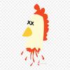 Dead Chicken Chicken Rooster Iron On Heat Transfer Printing Vinyl Patches Sticker for Clothes DIY Appliques Washable Patches