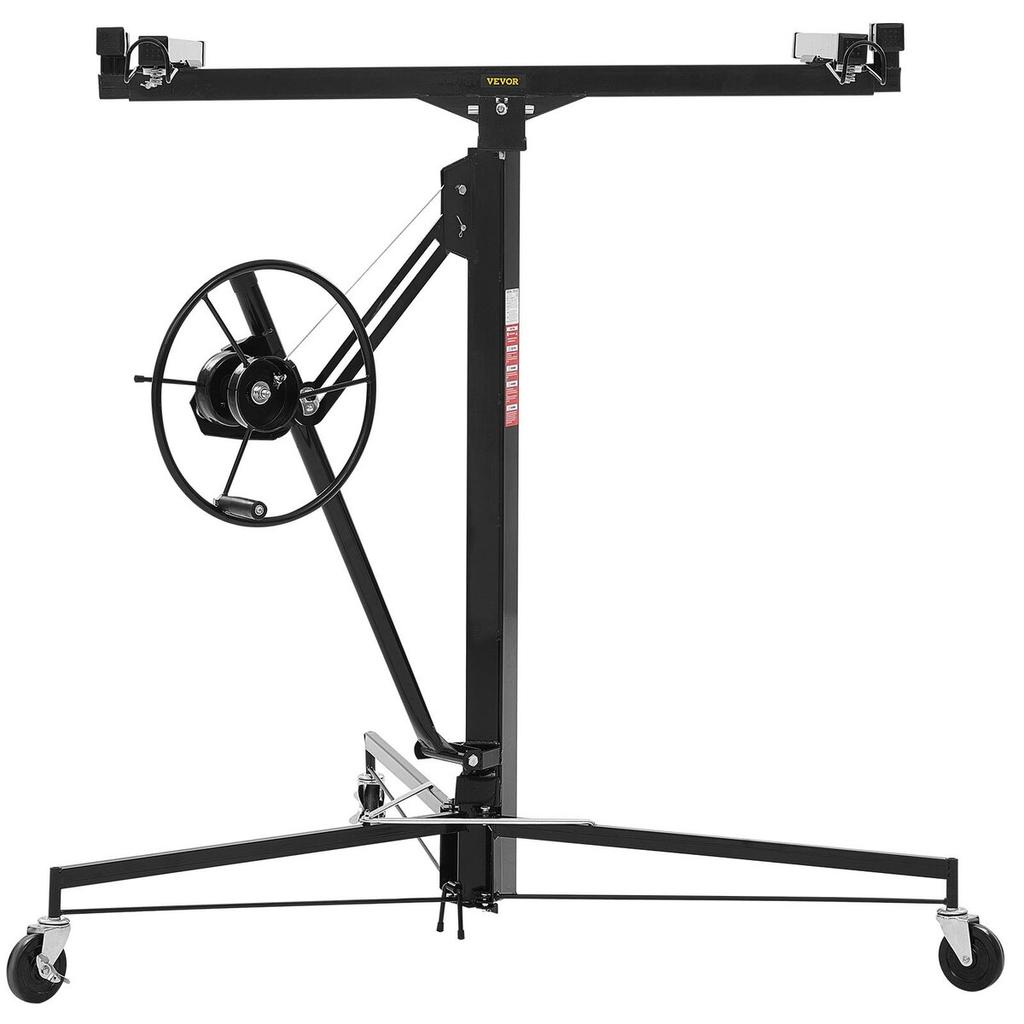 3353mm Drywall Lift, Heavy-Duty 68 kg Sheetrock Hoist with Adjustable Telescoping Arm, Lockable Wheels, Drywall Lifter Panel Jack Hoist Tools Ideal
