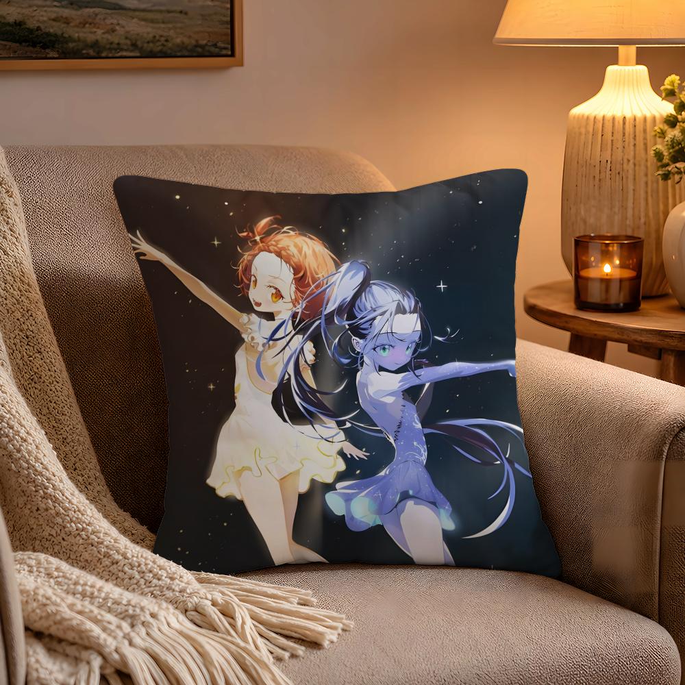 Anime MMedalist Pillow Case Soft Plush Cushion Cover Double Print and Invisible Zipper for Sofa Home Car Use
