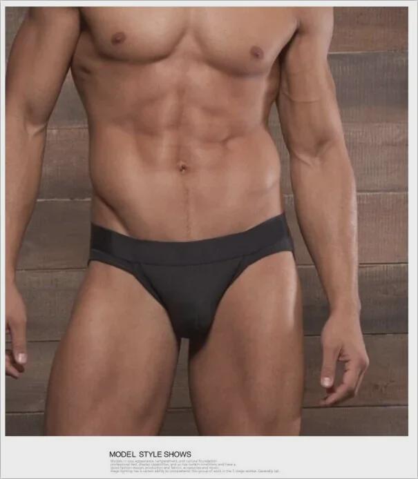 Мужские трусы из чистого хлопка с низкой талией и U-образным карманом - белые, дышащие, сексуальное однотонное нижнее белье