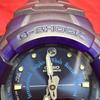 Casio Аналого-цифровые часы G-SHOCK, G-100K, с дельфином и китом, с синим ободком и ремешком