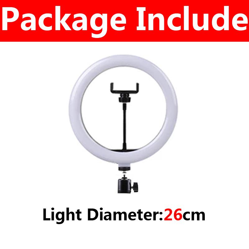 LED Ring Light Dimmable Selfie Ring Light USB Ring Lamp Photography Light With Phone Holder For Makeup Phone Video Live Lamps